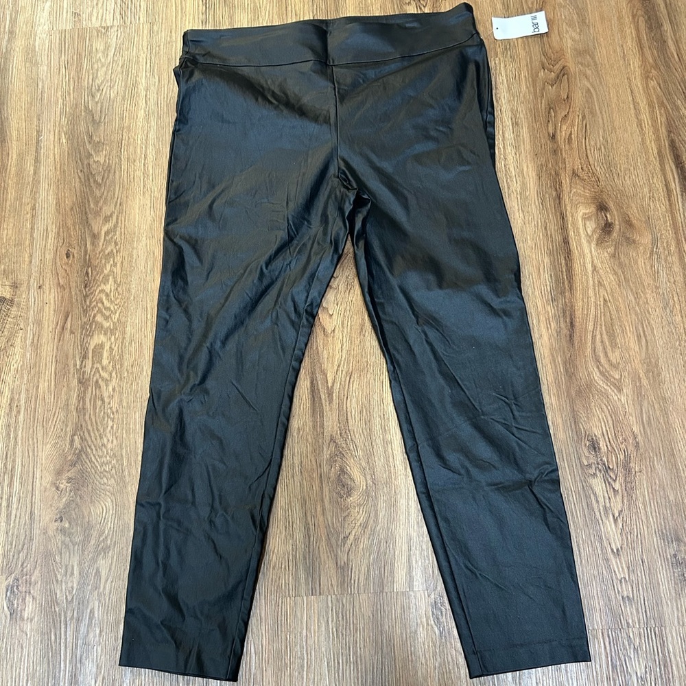 Bar III Size XXL Faux‎ Leather Black Pants
